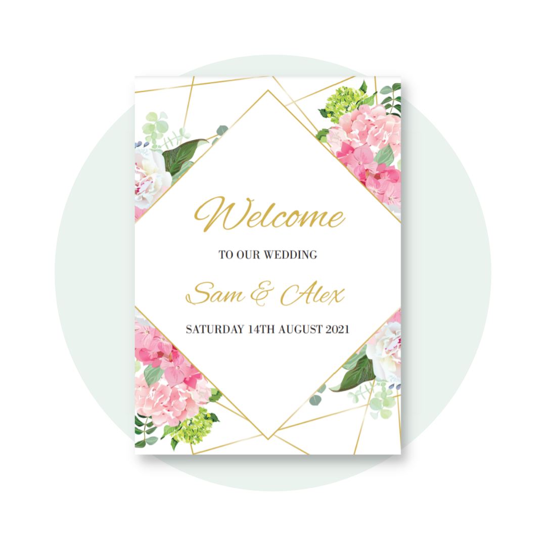 Emma Welcome Sign in White